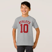白と赤の子供 | Sports Jerseyデザイン Tシャツ (正面フル)