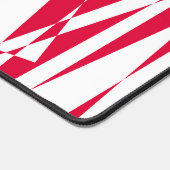 白と赤の抽象芸術光学錯覚デスクマット デスクマット (コーナー)