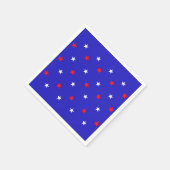 白と赤の星 – 星空のパターン スタンダードカクテルナプキン (角)