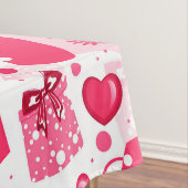 白と赤の母親の日シームレスなパターン テーブルクロス (インサイチュ)