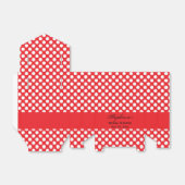 白と赤の水玉模様ブライダルシャワー フェイバーボックス (折り畳みなし)