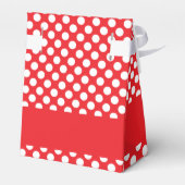 白と赤の水玉模様ブライダルシャワー フェイバーボックス (裏面サイド)