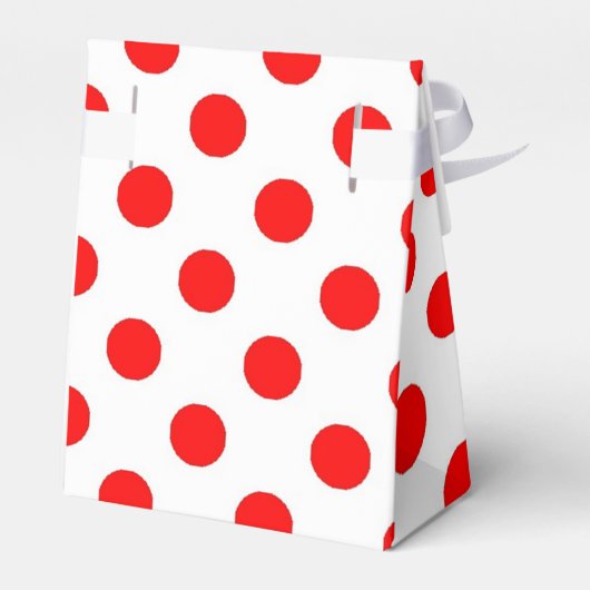白と赤の水玉模様 フェイバーボックス (裏面サイド)