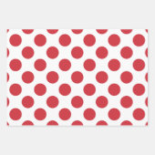 白と赤の水玉模様 ラッピングペーパーシート (正面2)