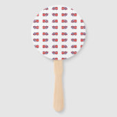 白と赤の消防車誕生日 ハンドファン (裏面)