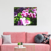 白と赤の百合花 キャンバスプリント (インサイチュ (リビング))