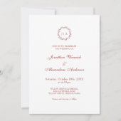 白と赤の結婚聖降誕祭 招待状 (正面)