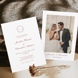 白と赤の結婚聖降誕祭 招待状