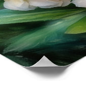 白と赤の花ガーデンアートポスター ポスター (角)