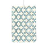 白と赤の青のトレリス、ラティス、クローバー カーエアーフレッシュナー (正面)