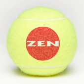 白と赤のZen Pennテニスボール テニスボール (正面)