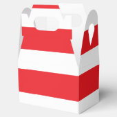 白と赤ストライプの フェイバーボックス (オープン)