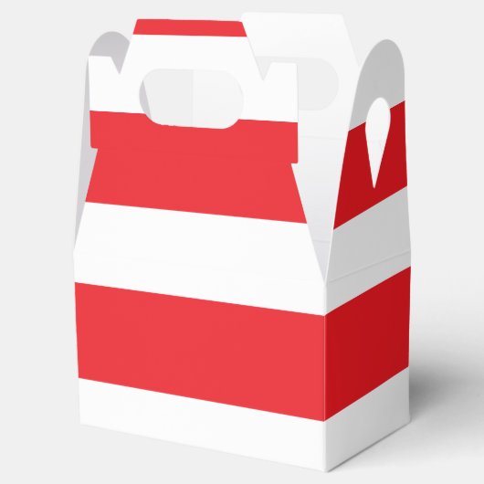 白と赤ストライプの フェイバーボックス (オープン)