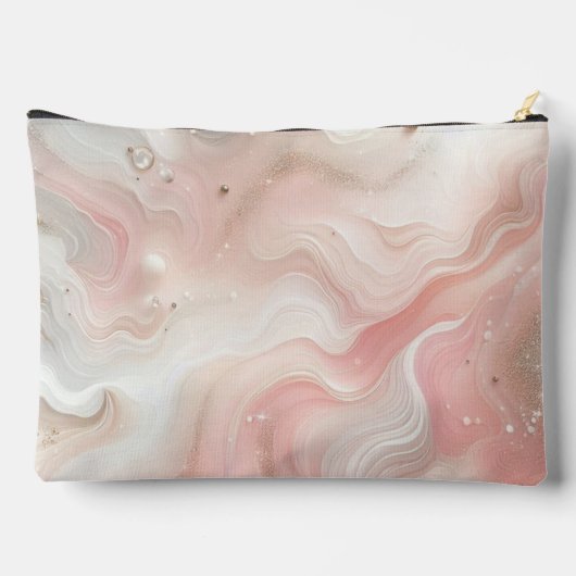 白と赤面ピンクミルキーウェイ アクセサリーポーチ (裏面)