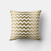 白と金のシェブロン模様 クッション (裏面)