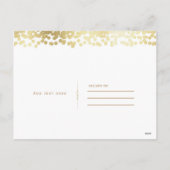 白と金のモダンでおしゃれな新年の写真 シーズンポストカード (裏面)