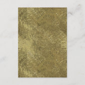 白と金の孔雀の羽根の出欠確認カード 出欠カード (裏面)