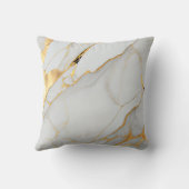 白と金の箔の大理石瑪瑙 クッション (裏面)