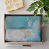 白と金の花のウェディングデコパージュ 薄葉紙 (ギフト)