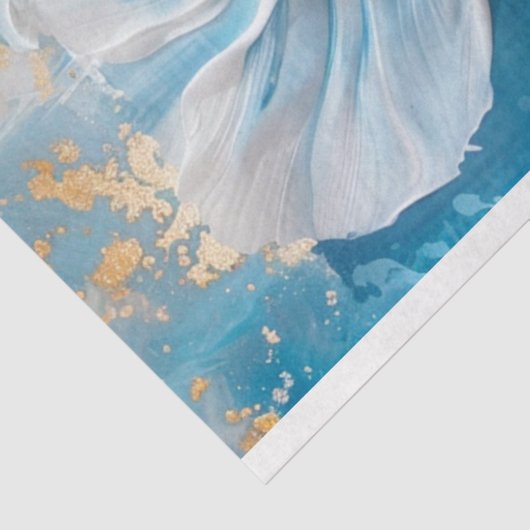 白と金の花のウェディングデコパージュ 薄葉紙 (詳細)