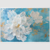 白と金の花のウェディングデコパージュ 薄葉紙 (正面)