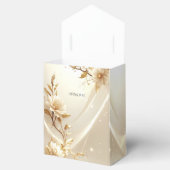 白と金の花のギフトボックス フェイバーボックス (オープン)