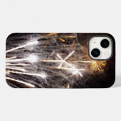白と金の花火 II 愛国的なお祝い Case-Mate iPhoneケース (裏面 (横))