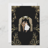 白と金のNikah招待状 デジタルイスラムI 招待状 (裏面)