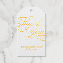 白と金ゴールドありがとう書結婚道 ギフトタグ