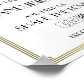 白と金ゴールドのアールデコギャツビーのハッシュタグサイン8x10 ポスター (角)