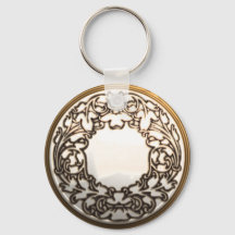 白と金ゴールドのガラスの裁縫ボタン