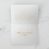 白と金ゴールドのクリスマスオーナメント カード (内部)