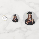 白と金ゴールドのグリッターダスト卒業ありがとう コンフェッティ (裏面)