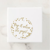 白と金ゴールドのグリッターポップ・アートの時の彼女のポップ フェイバータグ (インサイチュ)