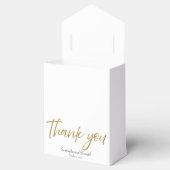 白と金ゴールドのグリッター結婚の フェイバーボックス (オープン)