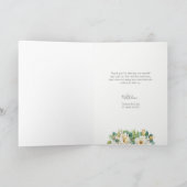 白と金ゴールドのフローラサンキューカード サンキューカード (内部)