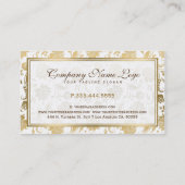 白と金ゴールドのフローラマスク2 名刺 (裏面)