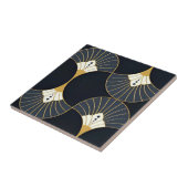 白と金ゴールドの壁タイルクラシック タイル (側面)