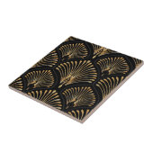 白と金ゴールドの壁タイル黄色のファンストリップ タイル (側面)