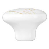 白と金ゴールドの大理石のテクスチャイメージ セラミックノブ (側面)