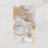 白と金ゴールドの大理石の効果モダン名刺 名刺 (裏面)