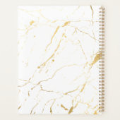 白と金ゴールドの大理石アポイントメント本 プランナー手帳 (裏面)