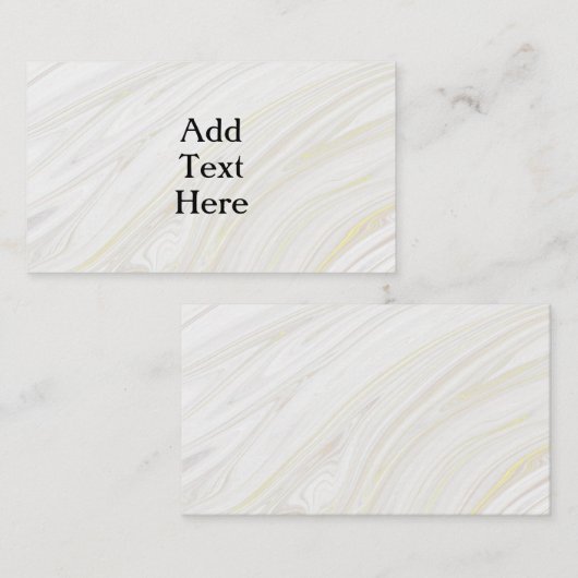白と金ゴールドの大理石エンクロージャカード エンクロージャーカード (正面/裏面)