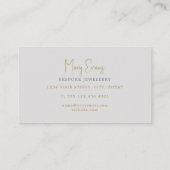 白と金ゴールドの大理石効果の名刺 名刺 (裏面)