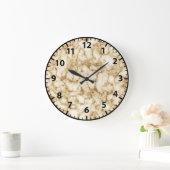 白と金ゴールドの大理石花崗岩の壁時計 ラージ壁時計 (ホーム)