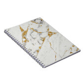 白と金ゴールドの大理石 ノートブック (右側)