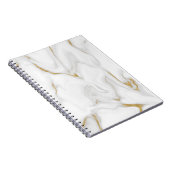 白と金ゴールドの大理石 ノートブック (右側)