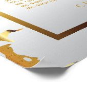 白と金ゴールドの大理石 – 座席表(12) ポスター (角)