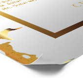 白と金ゴールドの大理石 – 座席表(9) ポスター (角)