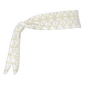 白と金ゴールドの幾何学模様 タイヘッドバンド (回転270)